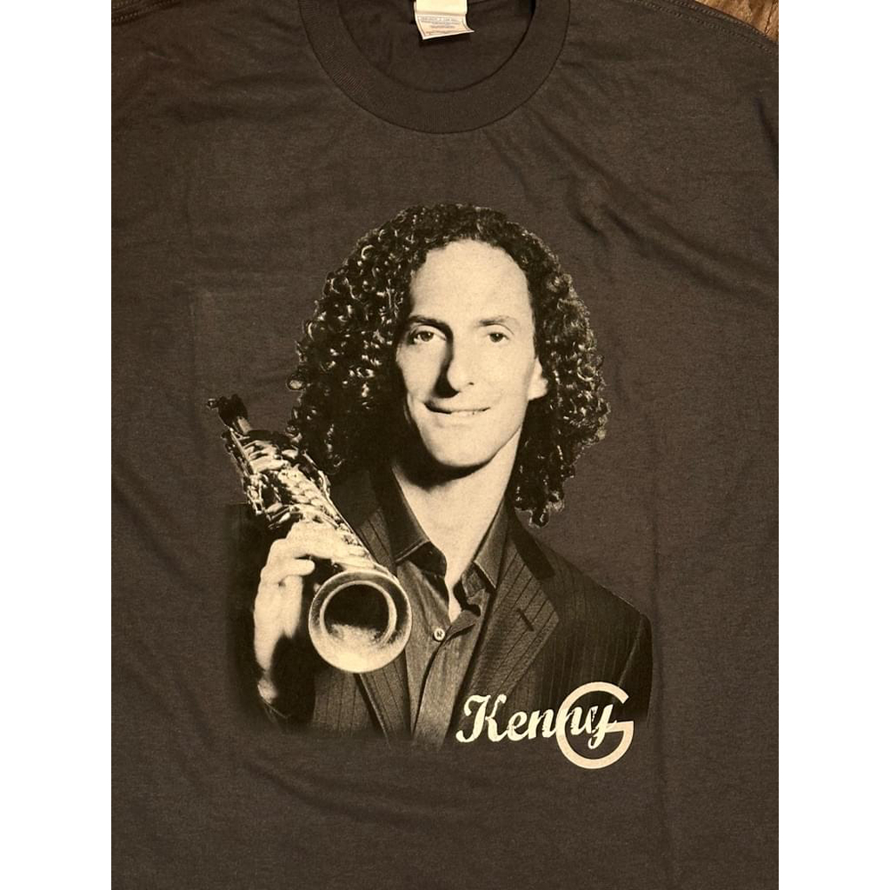 NWOT Vintage 90s Kenny G Graphic Concert TShirt Tennessee River Size L Gray - Picture 7 of 8